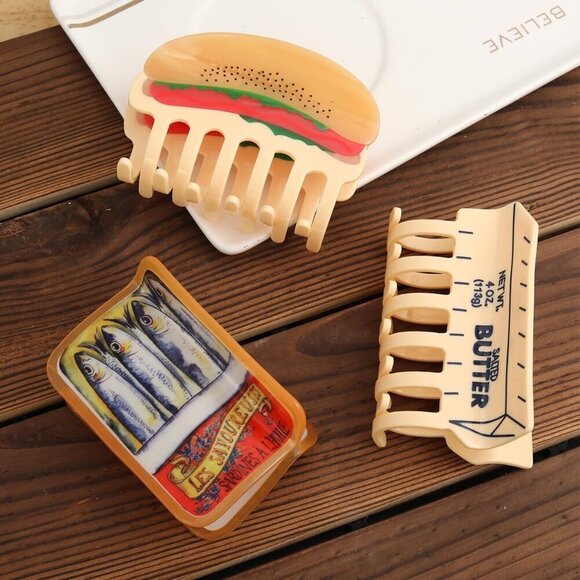 Hair Claw Acetate Butter Shape Modern Style Gift for Women Girls Fun main image 6